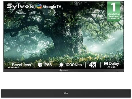 SYLVOX 65' TV, Televisore, con Wi-Fi, con Bluetooth, con controllo intelligente