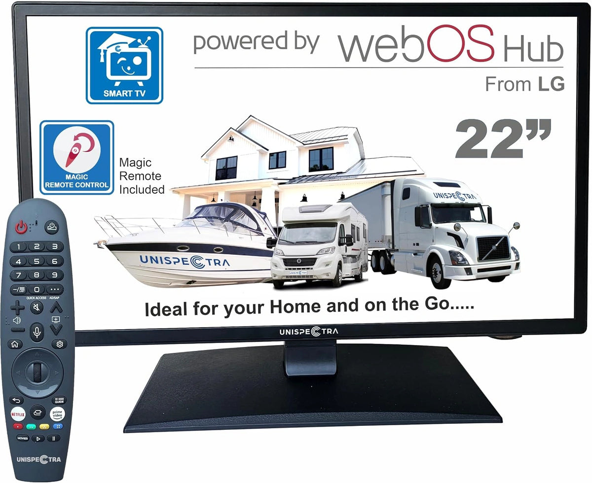 Unispectra 22', Televisore, 12V, 230v, 24v, con telecomando, con controllo intelligente