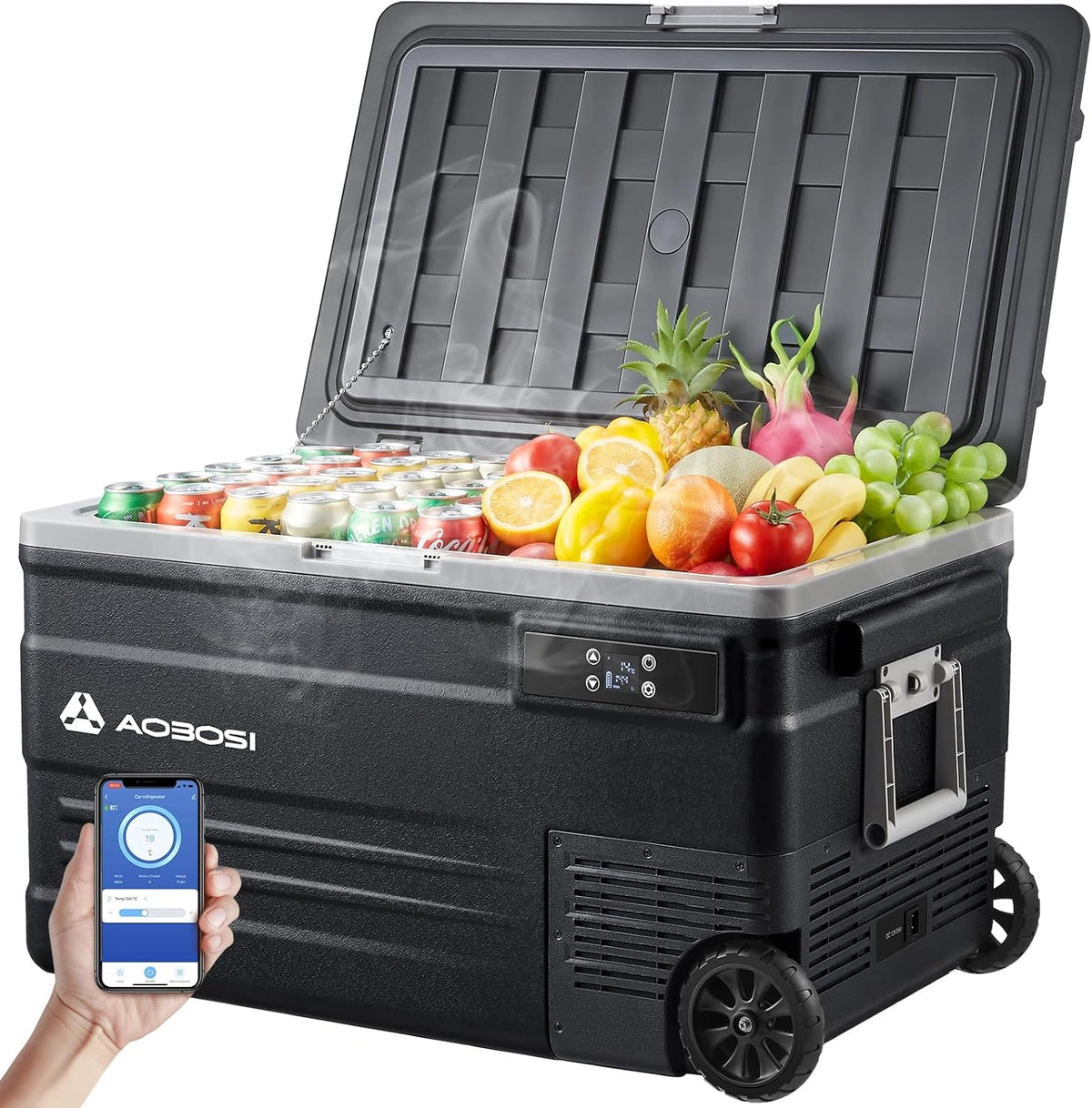 AAOBOSI, Frigorifero, 24V, 240V, 74L, portatile, con controllo intelligente