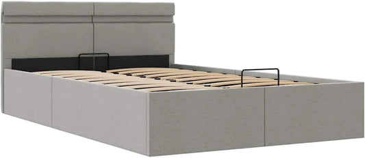 vidaXL, Letto, a LED, Grigio