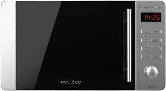 Cecotec, Forno a microonde, 700 W, 20L, con timer, con display digitale, a LED, Argento