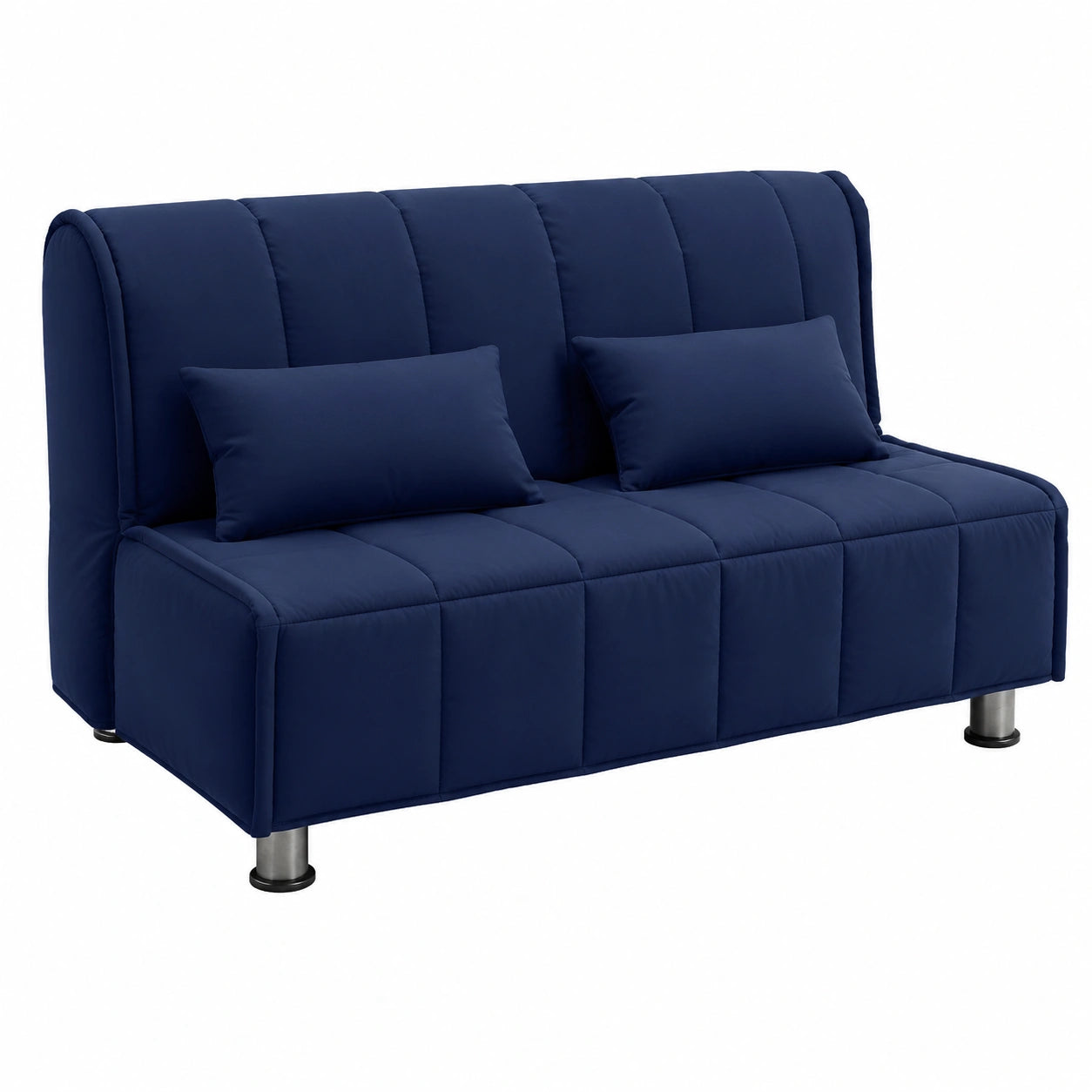Divano Letto Matrimoniale Ortopedico Richiudibile con Rivestimento Removibile e Cuscini Supersoft Blu