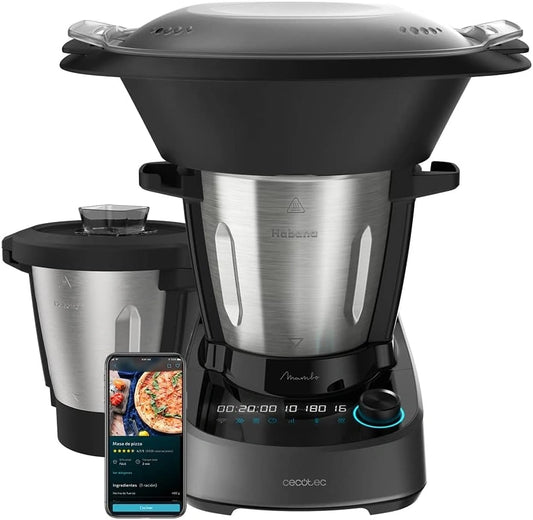 Cecotec, Robot da cucina, 1600 W, 3,3 litri, multifunzione, con controllo intelligente, Argento