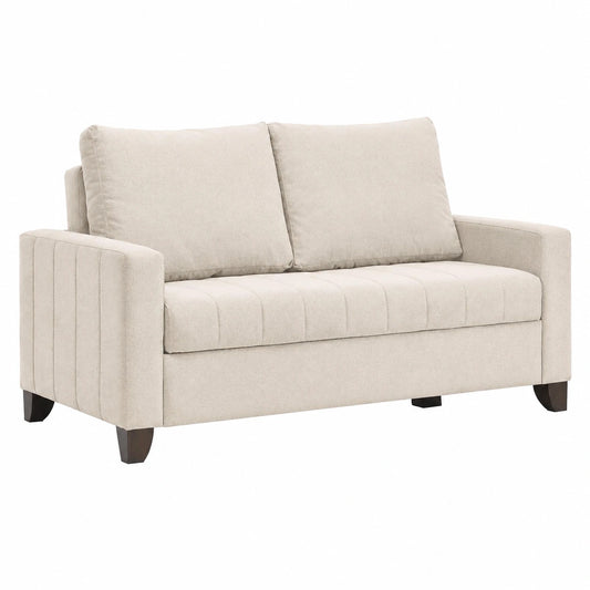 Divano Letto Matrimoniale 2 Posti 140x190 cm con Cuscini Estraibili e Braccioli Slim