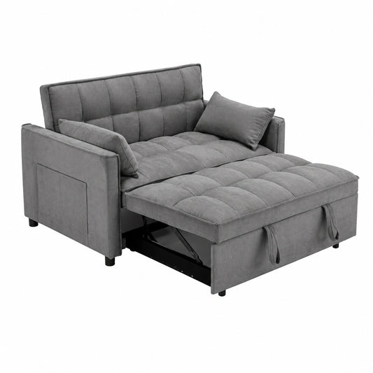 Divano Letto PALERMO con Cuscini - Comfort e Stile Moderno e Classico (Grigio)