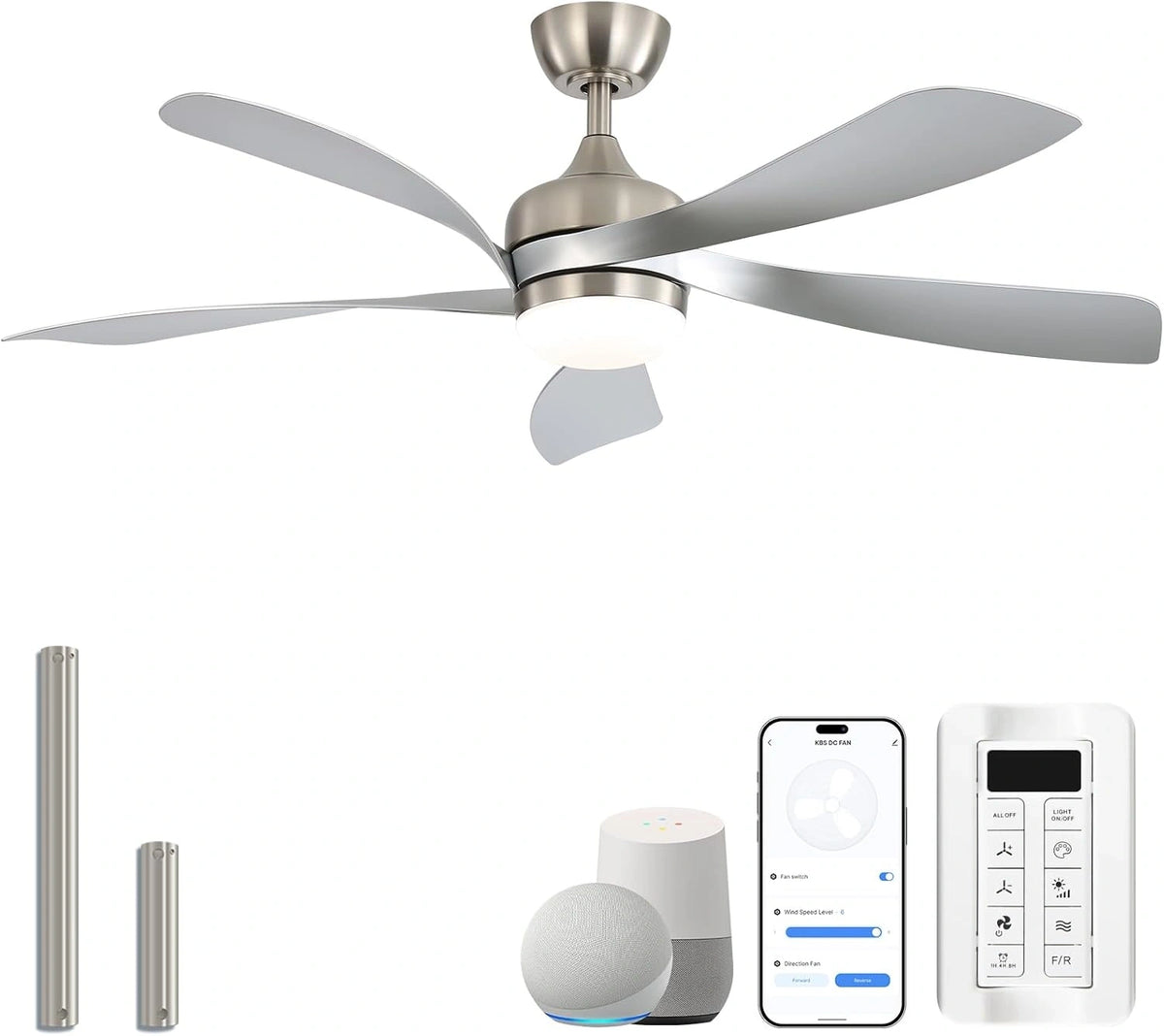 Sofucor, Ventilatore da soffitto, con telecomando, con controllo intelligente
