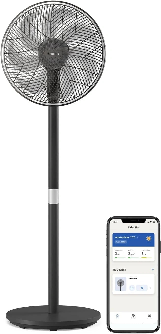 PHILIPS, Ventilatore, 19 dB, silenzioso, con controllo intelligente