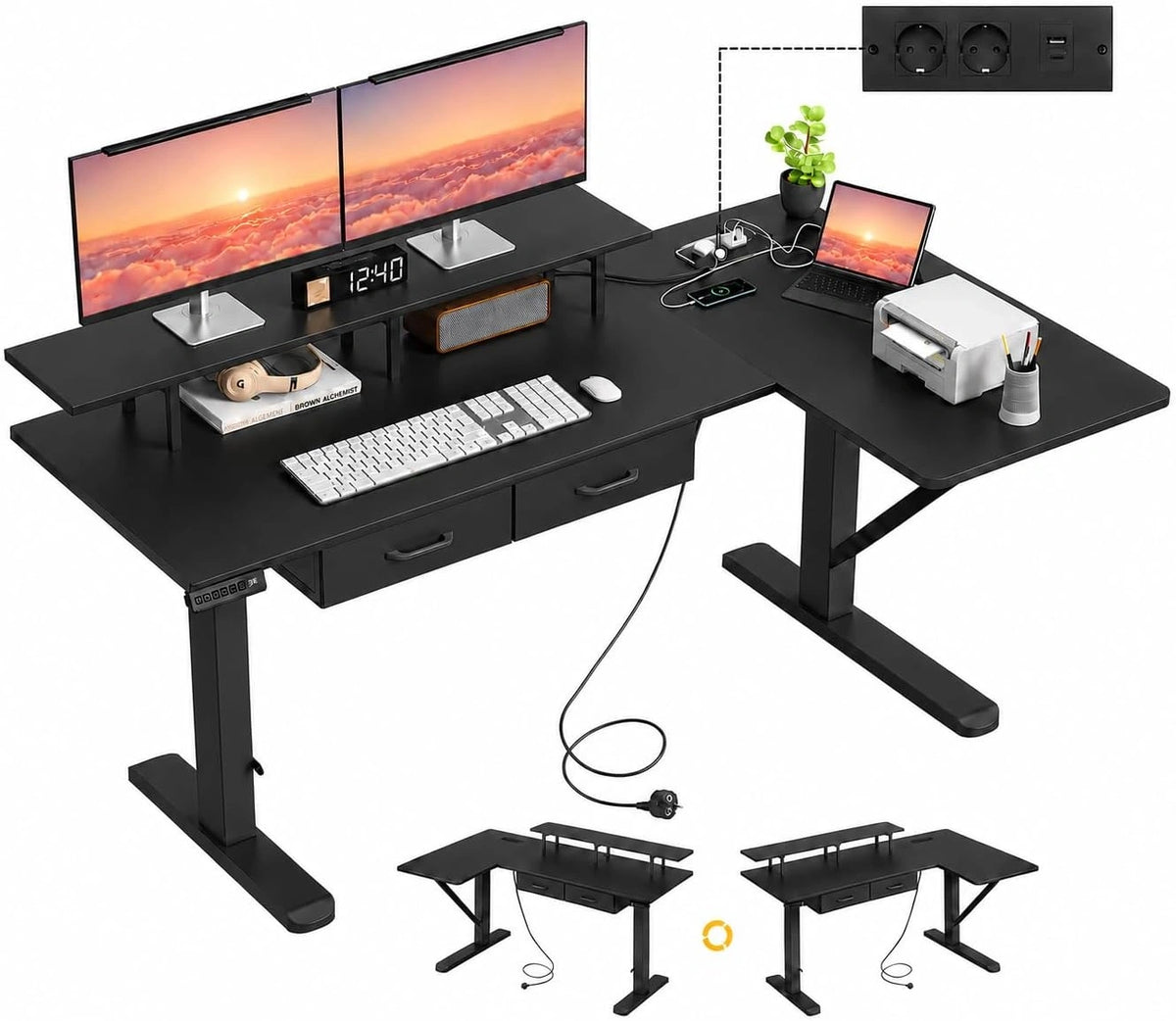 IRONCK, Scrivania, regolabile