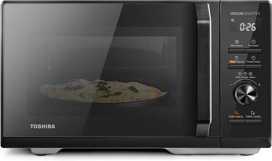 Toshiba 3-in-1, Forno a microonde, 900W, 1100W, 25 Litri, con tecnologia inverter, automatico, multifunzione, Nero