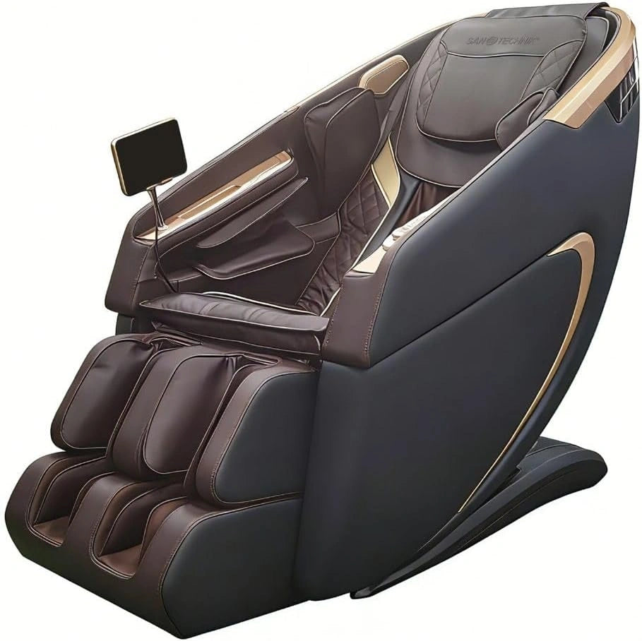 Sanotechnik, Poltrona, 114 cm, 89 kg, con Bluetooth, Nero/Marrone
