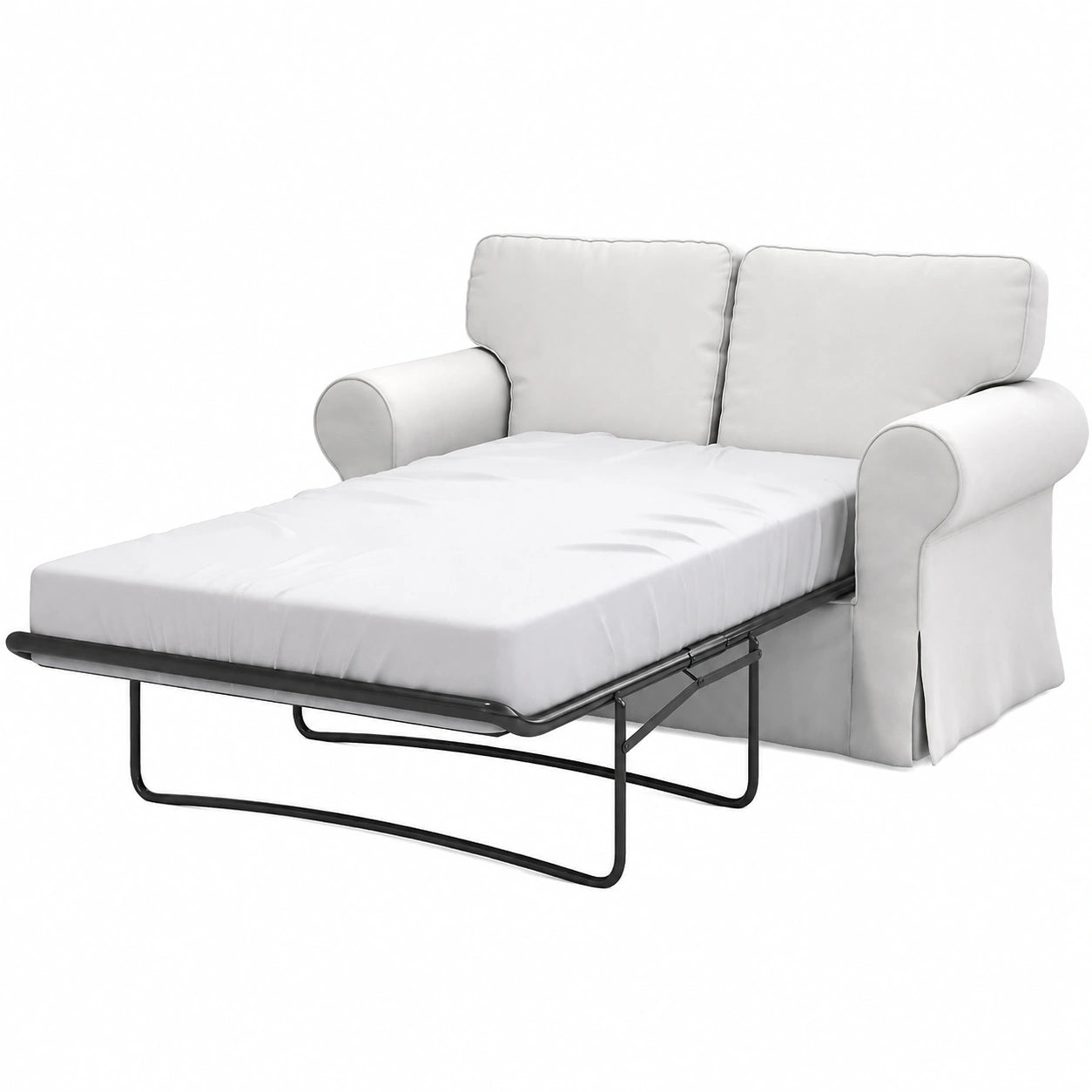 Copertura Sostitutiva per Divano Letto Ektorp 2 Posti, Fodera in Cotone Bianco