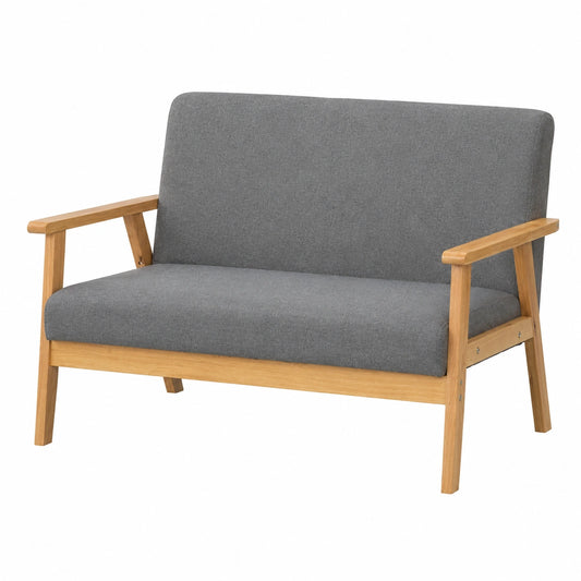 Divano Dripex 2 Posti in Tessuto Scandinavo, Moderno per Soggiorno, Letto e Ufficio, Colore Grigio Scuro