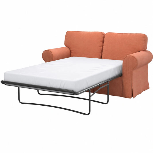 Rivestimento per Divano Letto Ektorp 2 Posti in Velluto Arancione