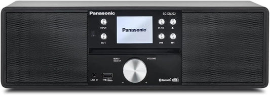 Panasonic SC-DM202EG-K, Prodotto per casa e tempo libero, 24W, con Bluetooth, con telecomando, con display digitale, Nero