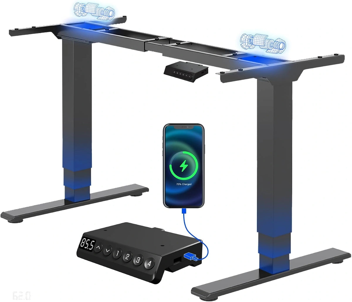 FLEXISPOT, Scrivania, 125 cm, regolabile