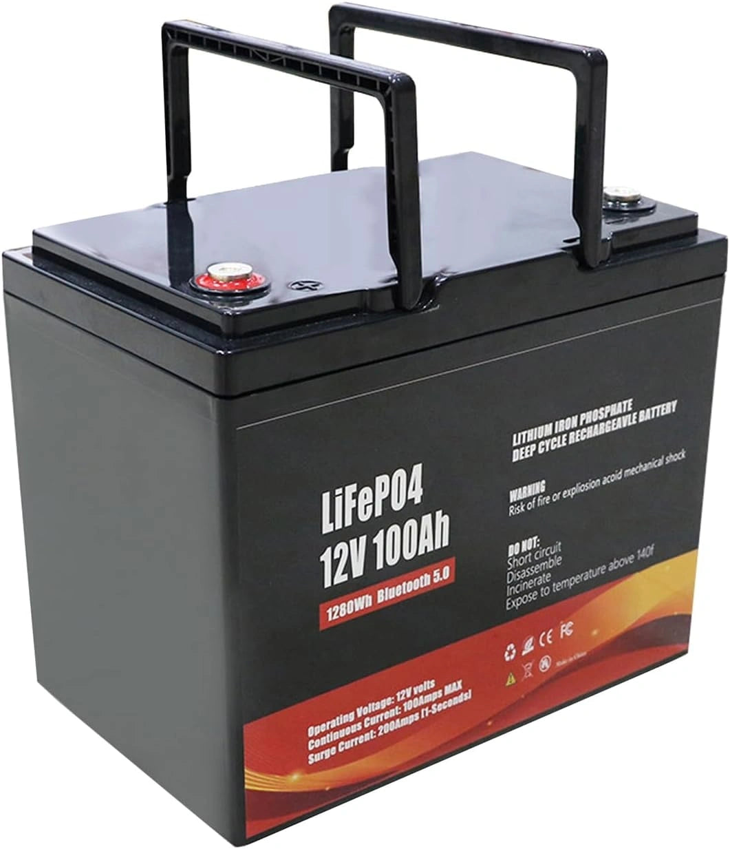 Batteria ricaricabile, 12V, 100Ah, 200Ah