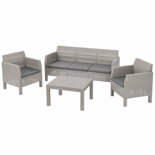 Set Divani da Giardino Toomax Matilde 5 Posti: Poltrone Ergonomiche e Tavolo in Rattan