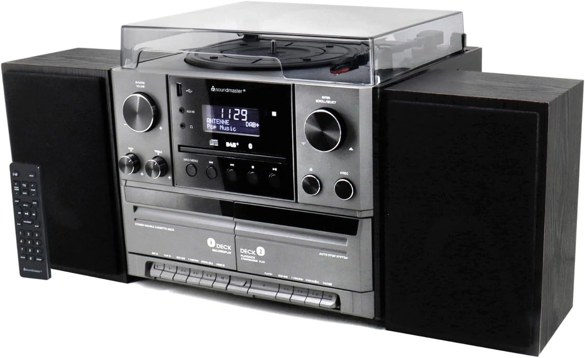 Soundmaster MCD5600, Letto, con Bluetooth, Nero