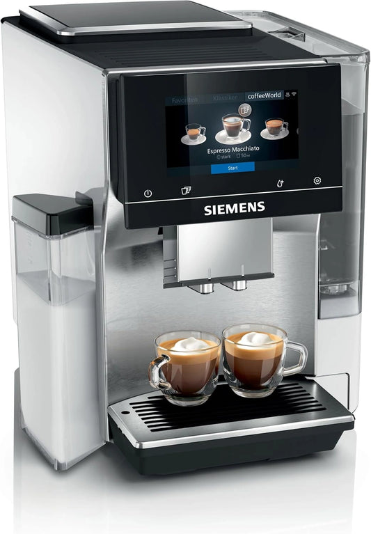 SIEMENS, Macchina da caffè, con display digitale, automatico, Bianco/Argento