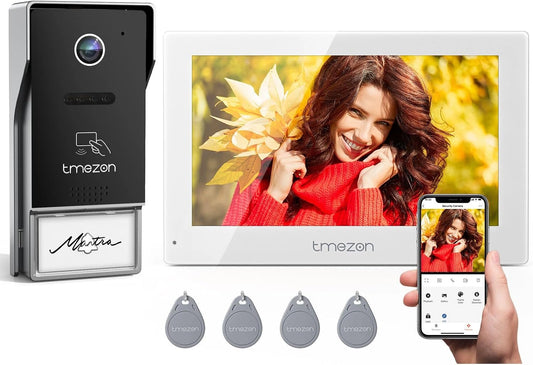 TMEZON Y73, Telecamera di sicurezza, con Wi-Fi, con display digitale, con controllo intelligente