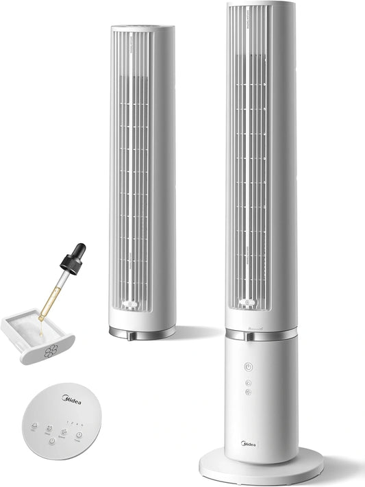 Midea MTF25FRG 40'', Ventilatore, con telecomando, silenzioso, Bianco