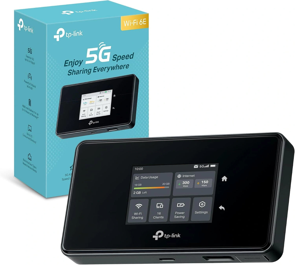 TP-Link M8550, Prodotto per casa e tempo libero, con Wi-Fi, con display digitale