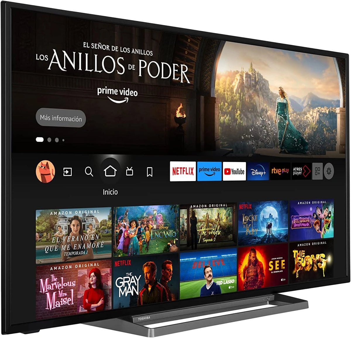 Toshiba, Televisore, 55 Pollici, a LED, con controllo intelligente