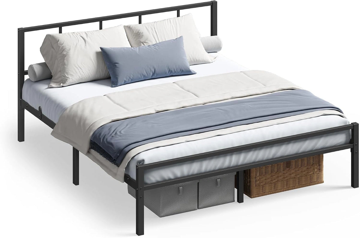 VASAGLE, Letto, 200 cm, 500 kg, Nero