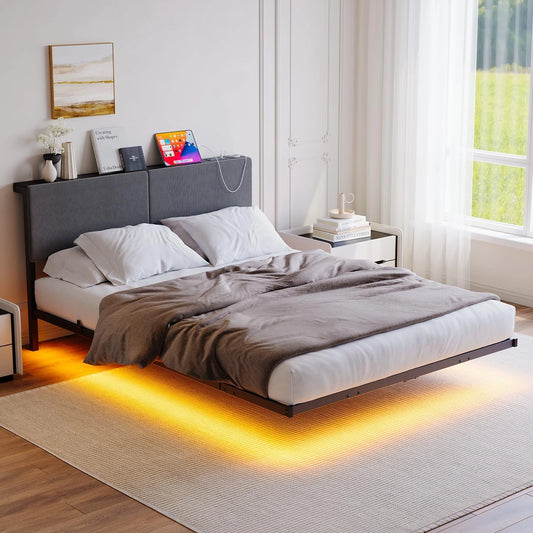 HOMERECOMMEND, Letto, 200 cm, a LED