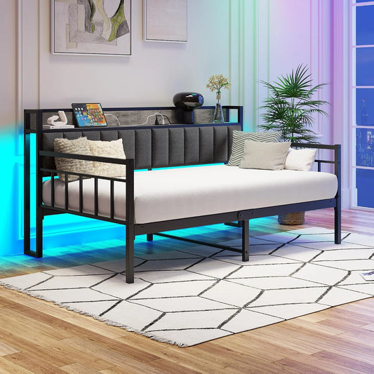 Letto, 200 cm, a LED
