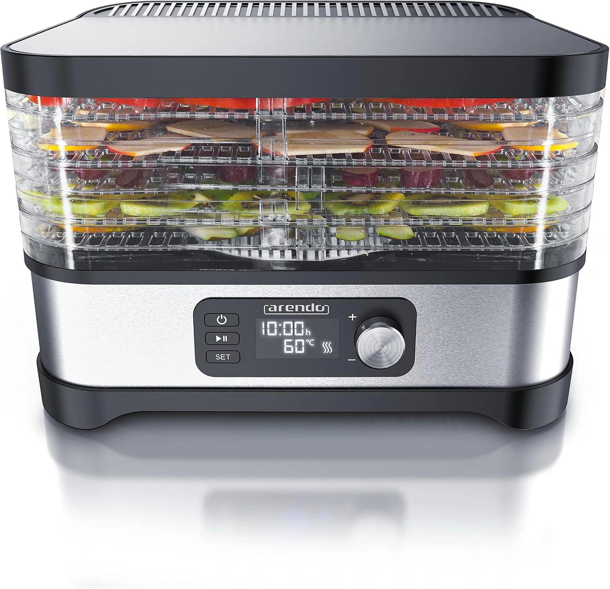 Arendo, Prodotto per casa e tempo libero, 400 W, con timer, Argento