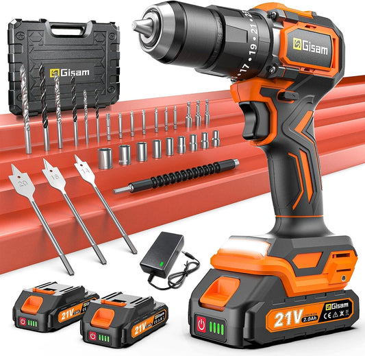 Avvitatore, Batteria ricaricabile, 21 V, 1200 W, 13 mm, a LED