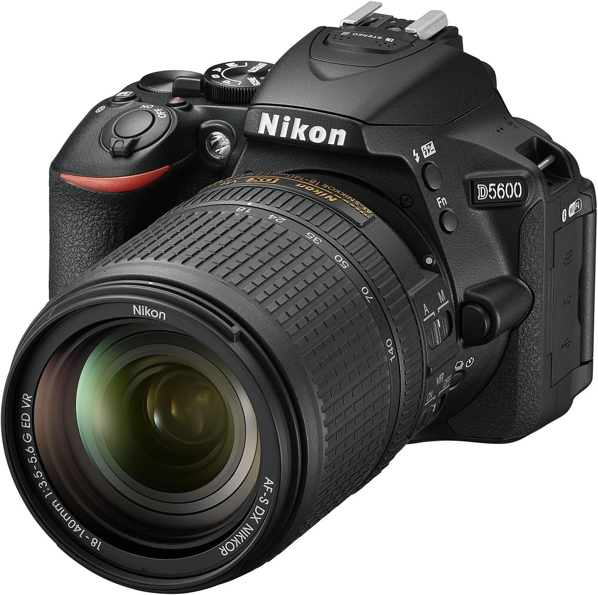 Nikon D5600, Fotocamera digitale, 140 mm, con Bluetooth, con display digitale, Nero