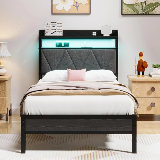 Letto, 200 cm, a LED