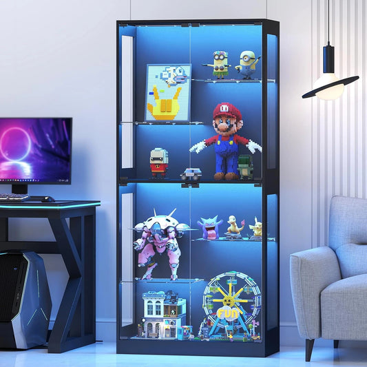 Lamtor, Armadio, 175 cm, a LED, regolabile, Nero
