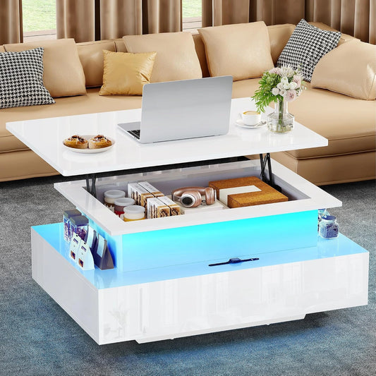 YITAHOME, Tavolo, a LED, regolabile