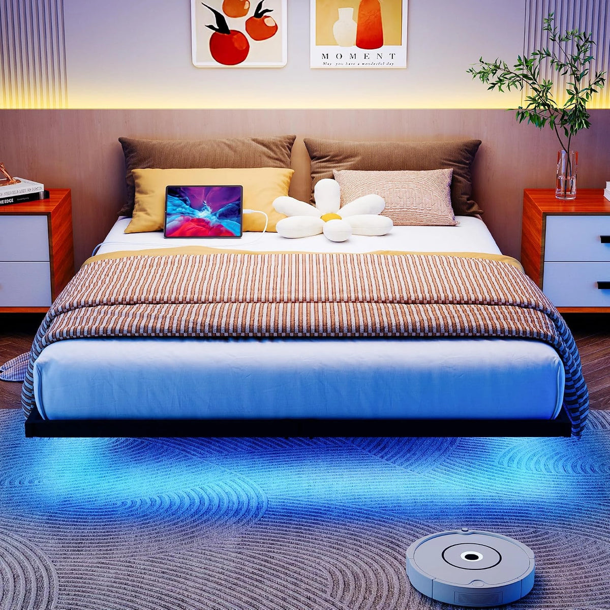 HOJINLINERO, Letto, 190 cm, a LED